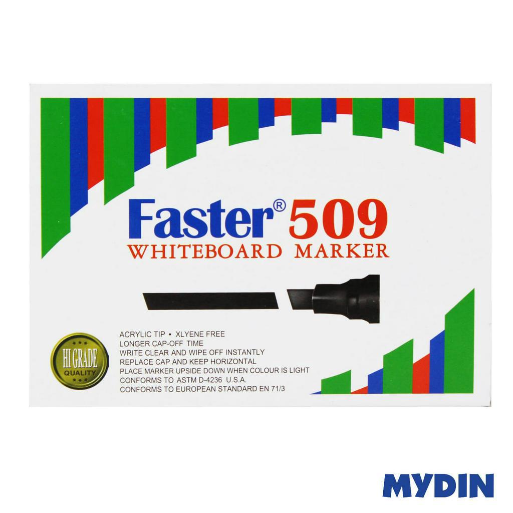 Faster Marker 509 Whiteboard 12s - Blue