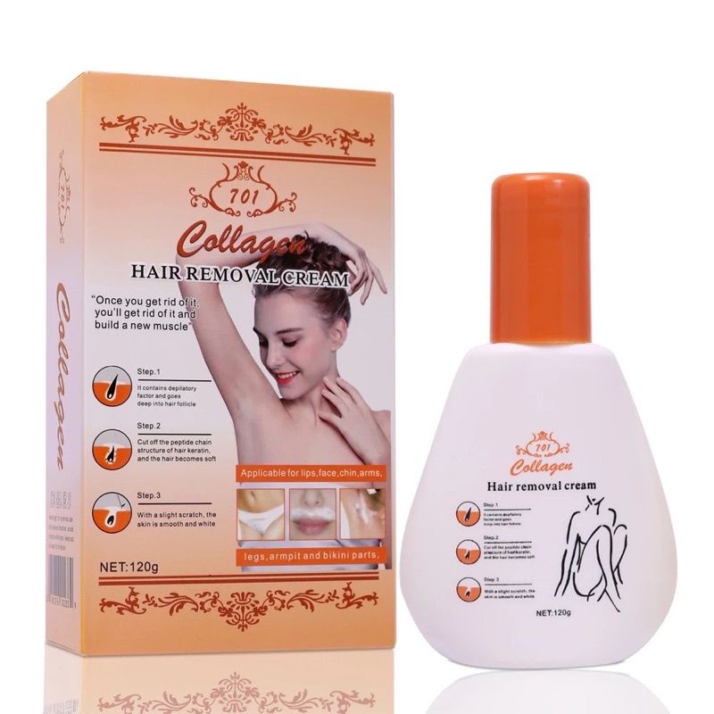 READY STOCK) ORIGINAL 701 COLLAGEN HAIR REMOVAL CREAM 120G | Shopee Malaysia