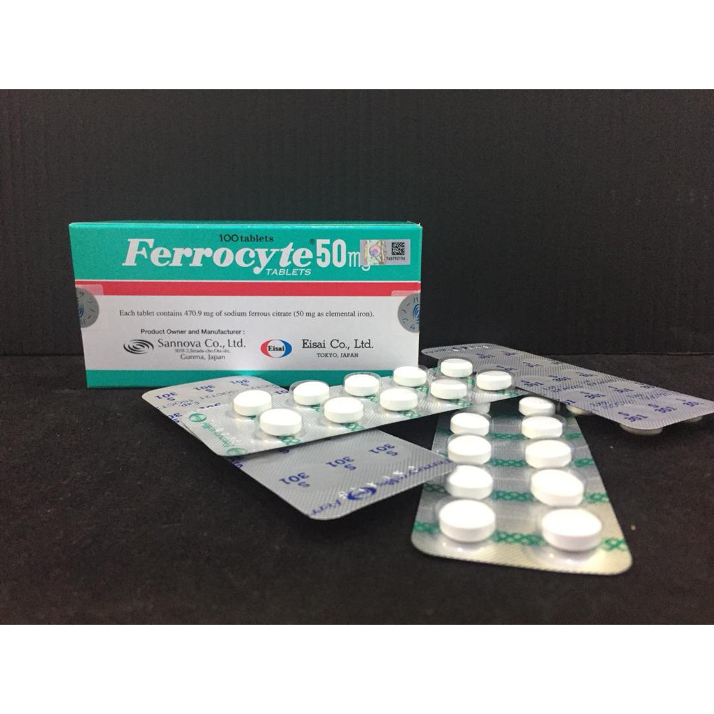 FERROCYTE SODIUM FERROUS CITRATE 50MG 20S/50S/100S IRON SUPPLEMENTS FOR