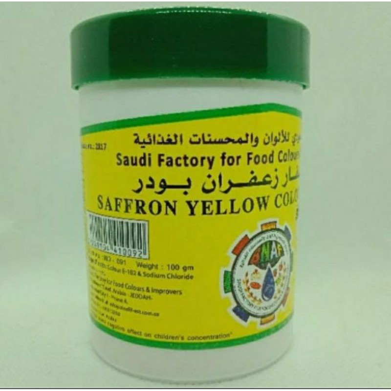 saffron yellow food coloring