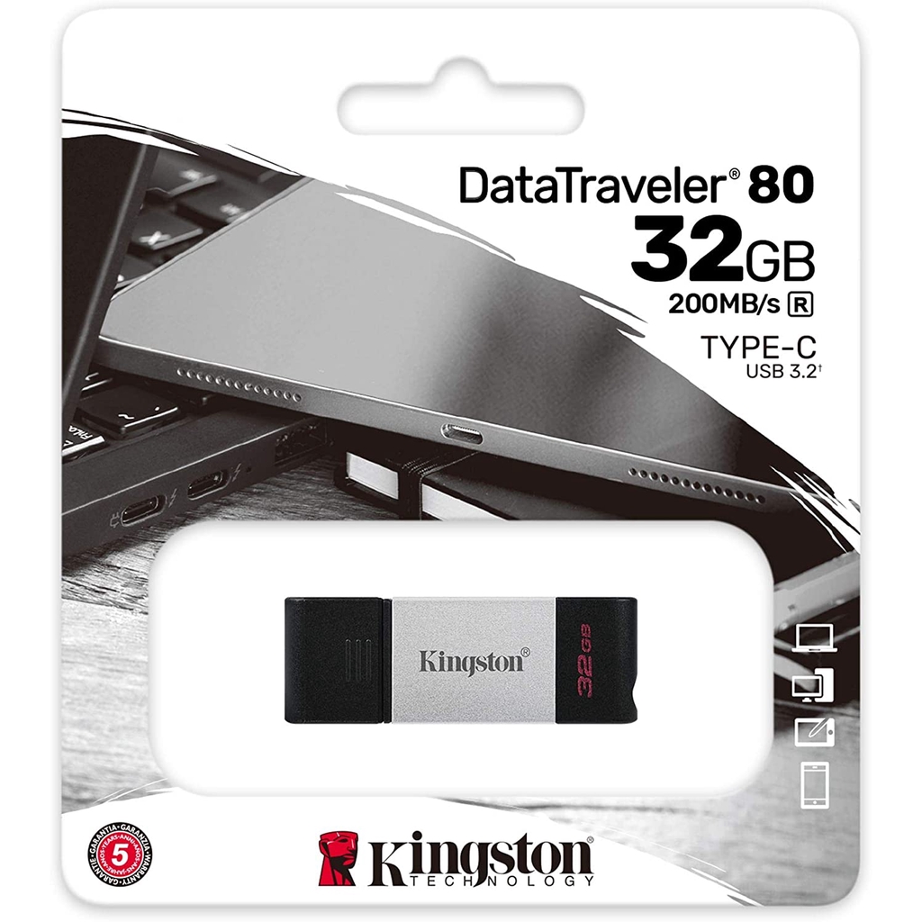 Kingston DataTraveler 80 USB Flash Drive USB Type-C Storage On the Go