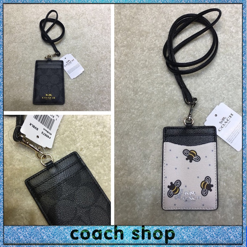 Explosive🔥 (spot) COACH brand card holder leather lanyard work card F26654  F23679 F65773 | Shopee Malaysia
