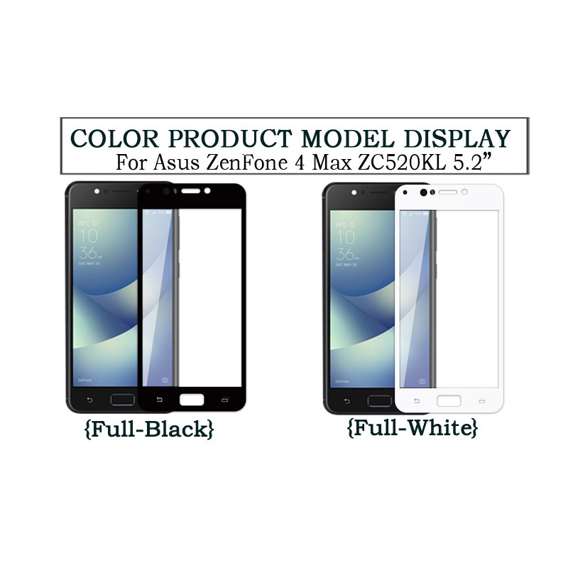 Full Tempered Glass Asus Zenfone 4 Max Zc520kl Screen Protector Asus Zc520kl X00hd Glass Film Shopee Malaysia
