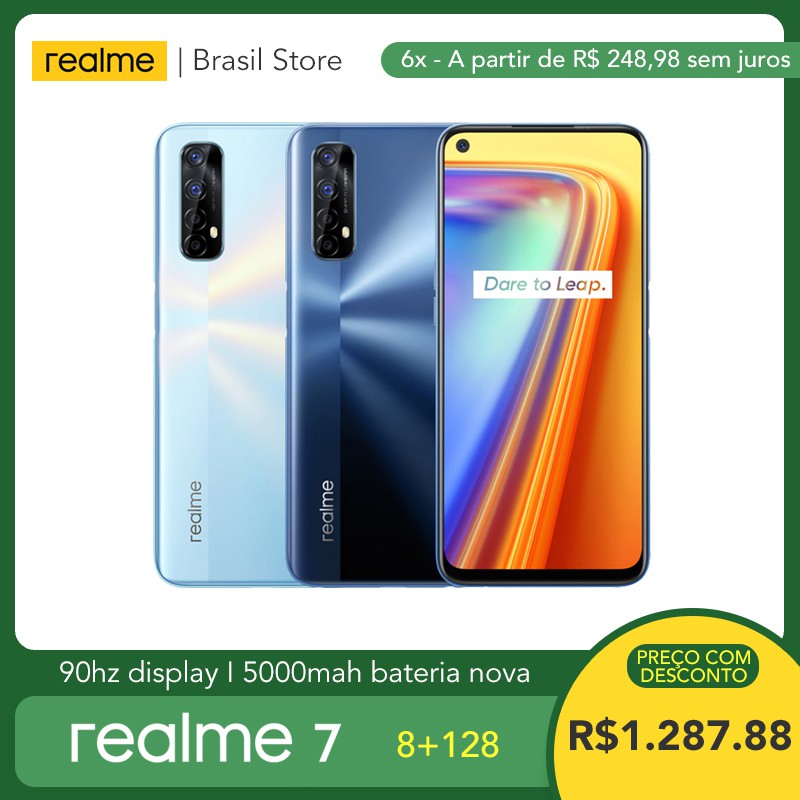 Realme 7 8gb Ram 128gb Rom - 30w Dardo Carga | 48mp Quad Câmera | 90hz ...