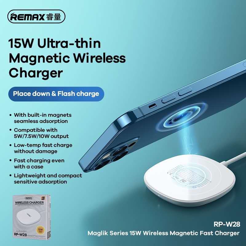 Original Remax Wireless Charger 15W Fast Charging RP-W28 (White ...