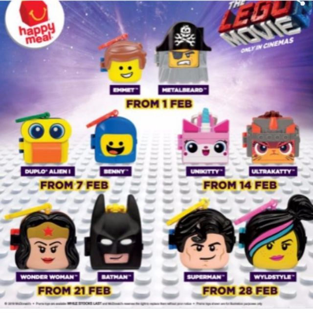 The Second Part NEW !!! McDonald/'s Russia Toy Happy Meal 2019 The Lego Movie 2