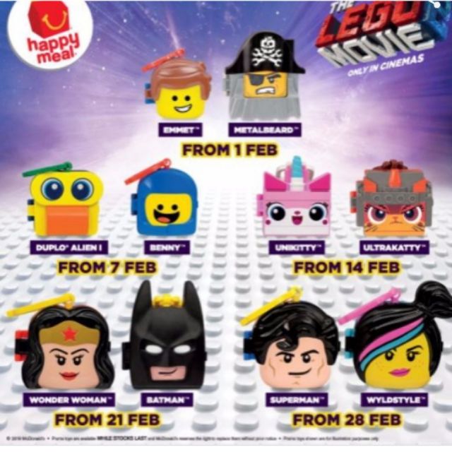 lego mcdonalds happy meal toys