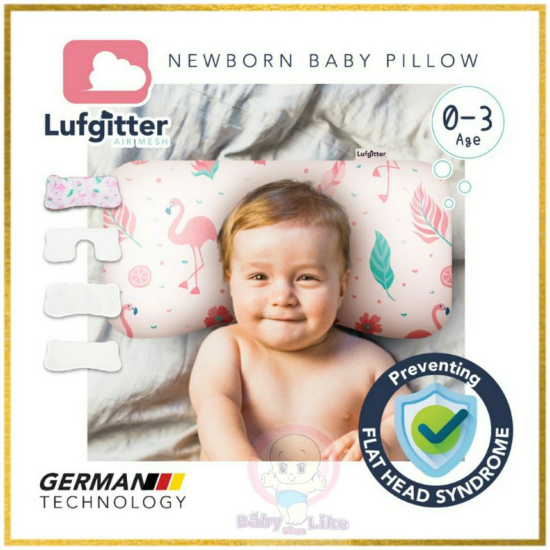 Lufgitter Air Mesh New Born Pillow & Pillow Cover (0 month 36 months