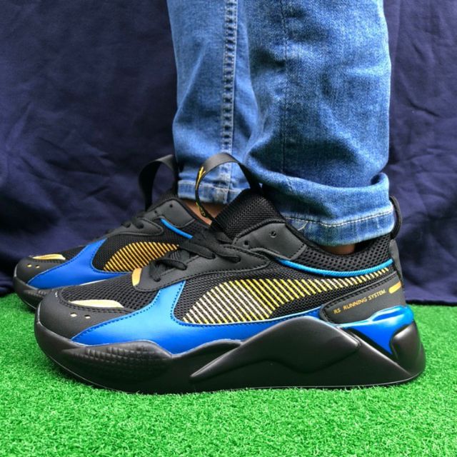 puma rsx black and blue