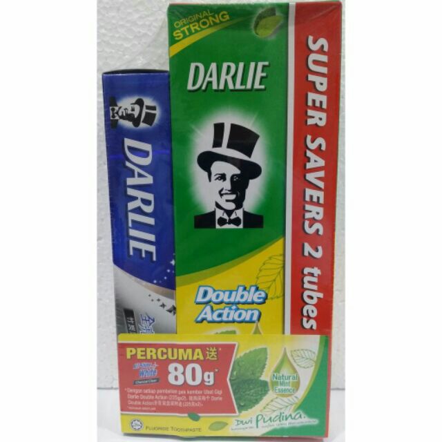 Darlie Double Action Toothpaste 250g X 1 Tube 225g X 2 Tubes Shopee Malaysia
