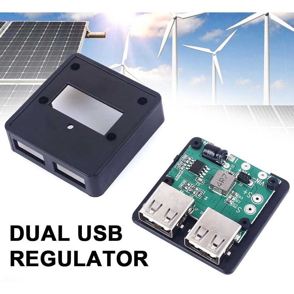 5V 3A Stabilizer Solar Power Regulator Tube Environmental Usb Charger ...