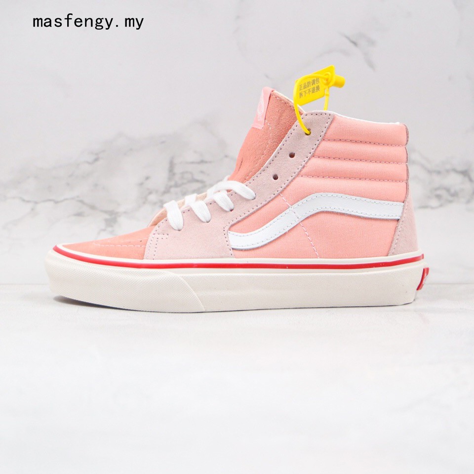 peach high top vans