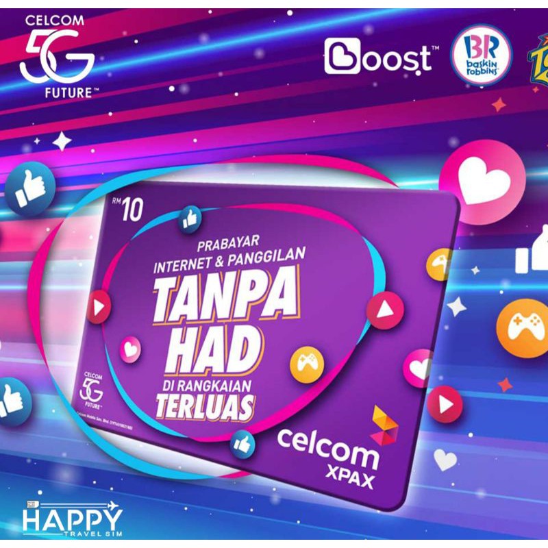 Buy Ready Yee Simcard Celcom Xpax Unlimited Data Dan Call 1 Month Seetracker Malaysia