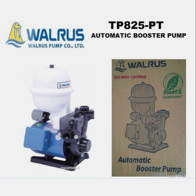 100 Original Taiwan Walrus Tp825pt Automatic Water Pump Booster Pump 375w 1 In Out Water Resistance Tp825 Shopee Malaysia
