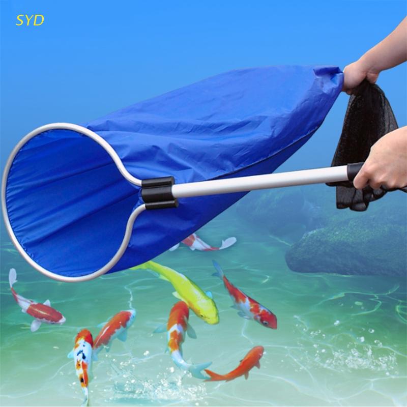 SYD Aquarium Koi Sock Net Fishing Net Fish Landing Net Catching Net Soft Mesh Basket