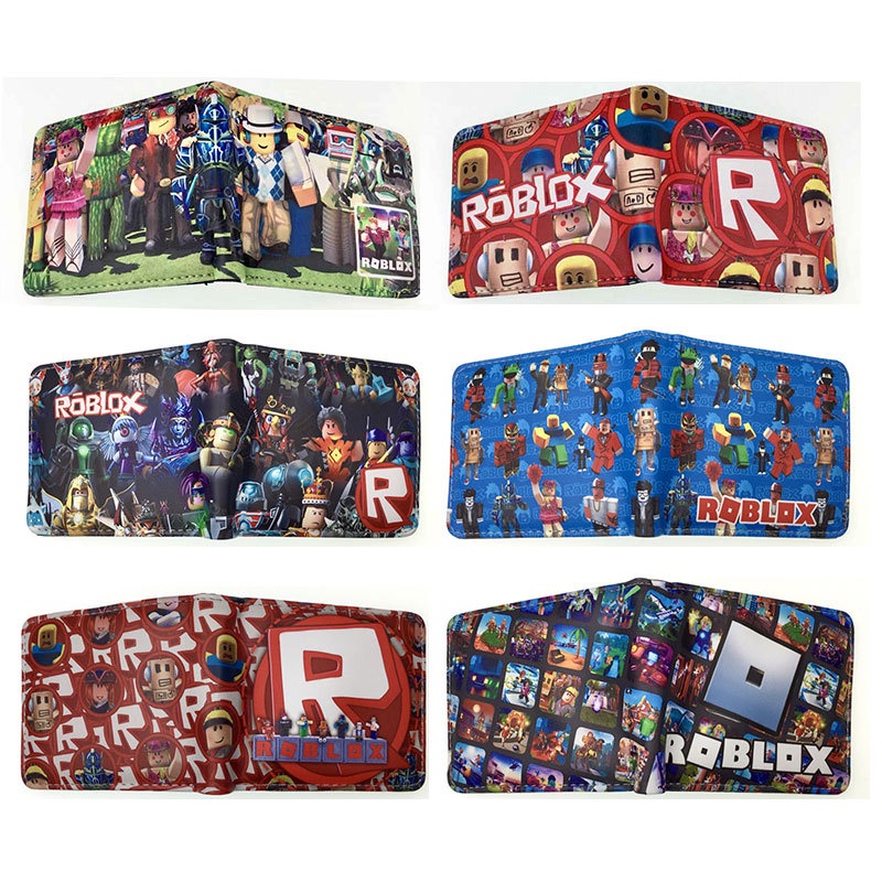 ROBLOX Game Merchandise Short Wallet Virtual World Anime PU Leather Printed Coin Purse