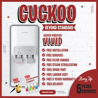 [ Free 5 Years Services ]  CUCKOO VIVID Water Purifier [ Penapis Air ] Water Despenser Coway Water Filter cartridge