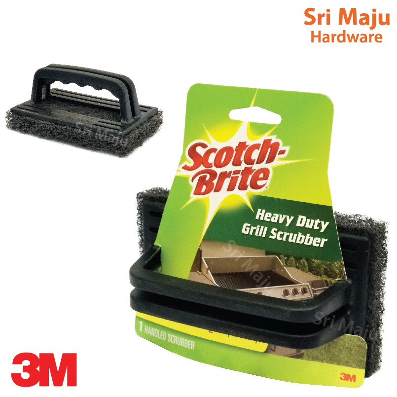 scouring pad with handle