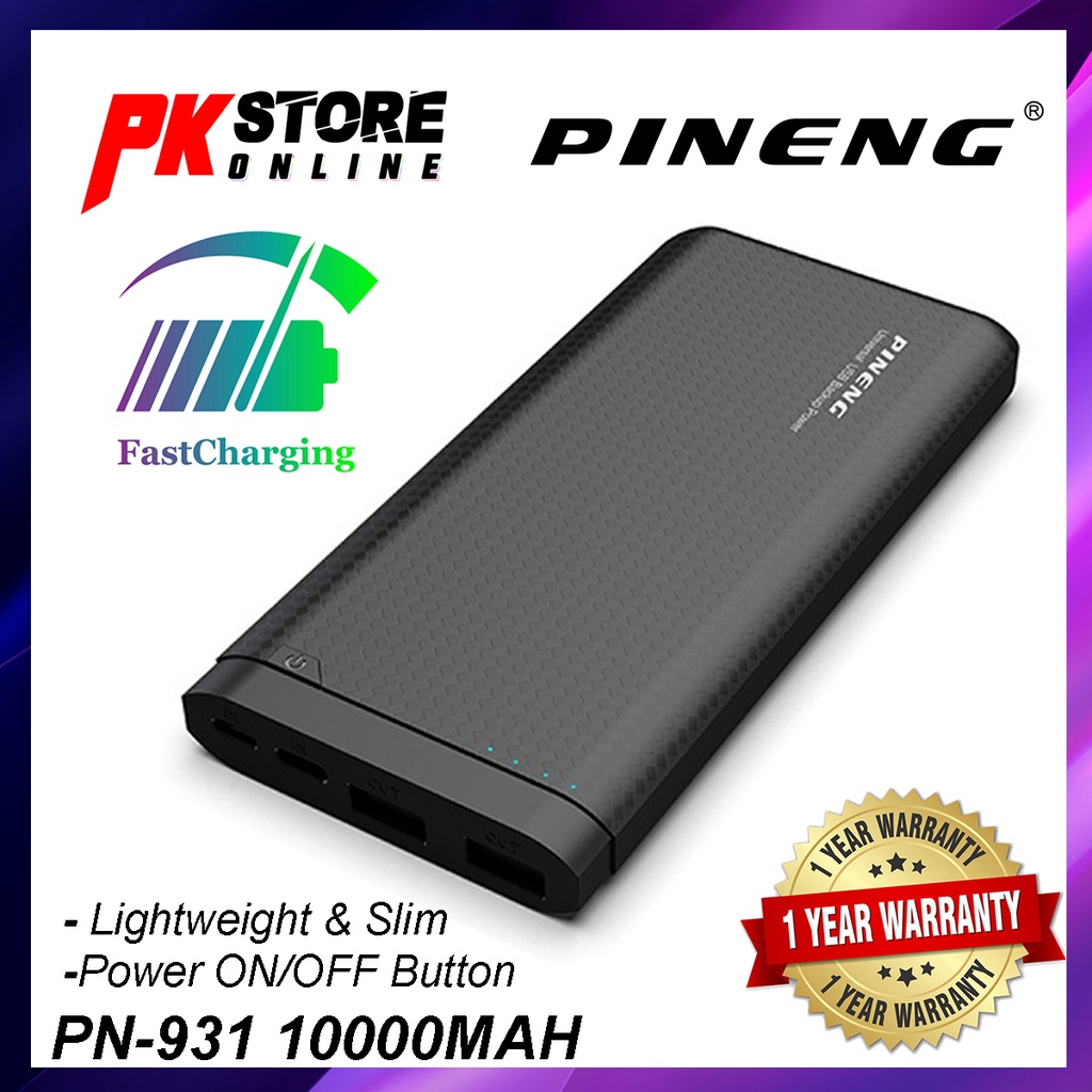 PINENG PN-931 10000MAH LITHIUM POLYMER POWER BANK