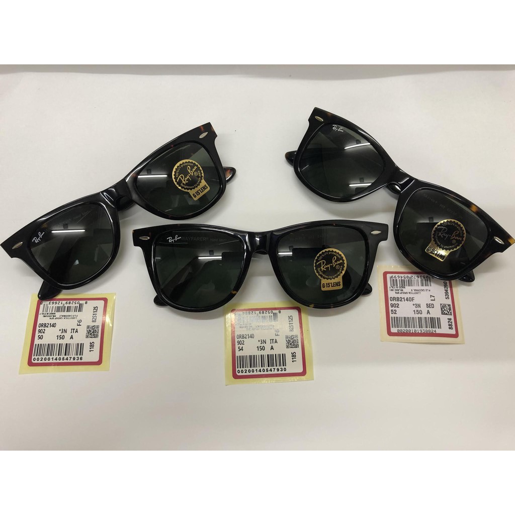 Authentic Ray Ban Wayfarer Classic Rb2140 902 Tortoise 50mm Medium Asian Fit Shopee Malaysia