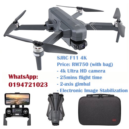 local sellerSJRC F11S/F11 4K Pro GPS 5G WIFI 3KM/1.2KM FPV 2-Axis Electronic Stabilization Gimbal Brushless RC Drone