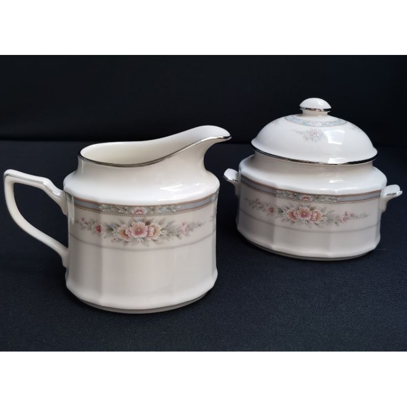 Teapot Sugar Creamer set Coffee Pot Noritake China Rothschild Tea 