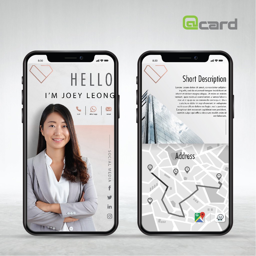 Digital Business Card Cool Virtual Card Online Name Card E Invitation Card Shopee Malaysia