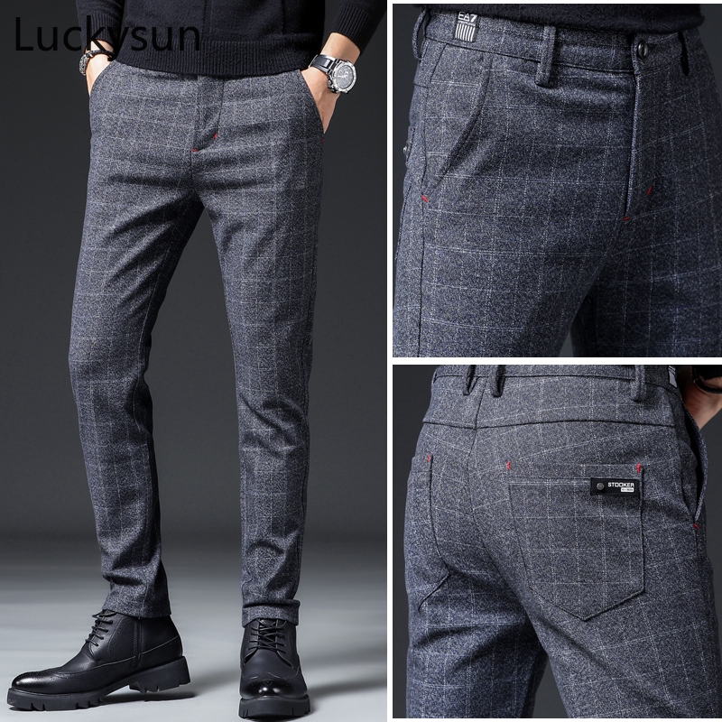 grey plaid pants mens