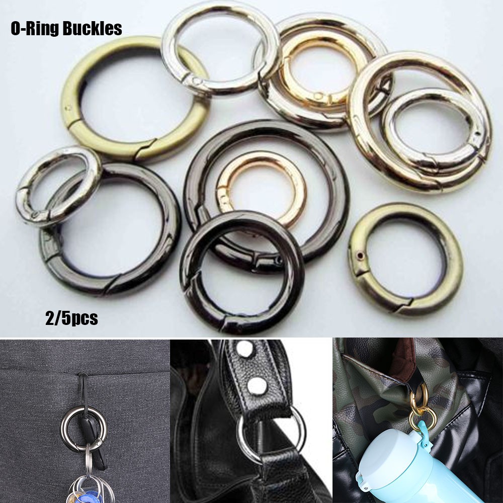 Bag Belt Buckle Spring O-Ring Buckles Carabiner Purses Handbags Snap Clasp Clip 
