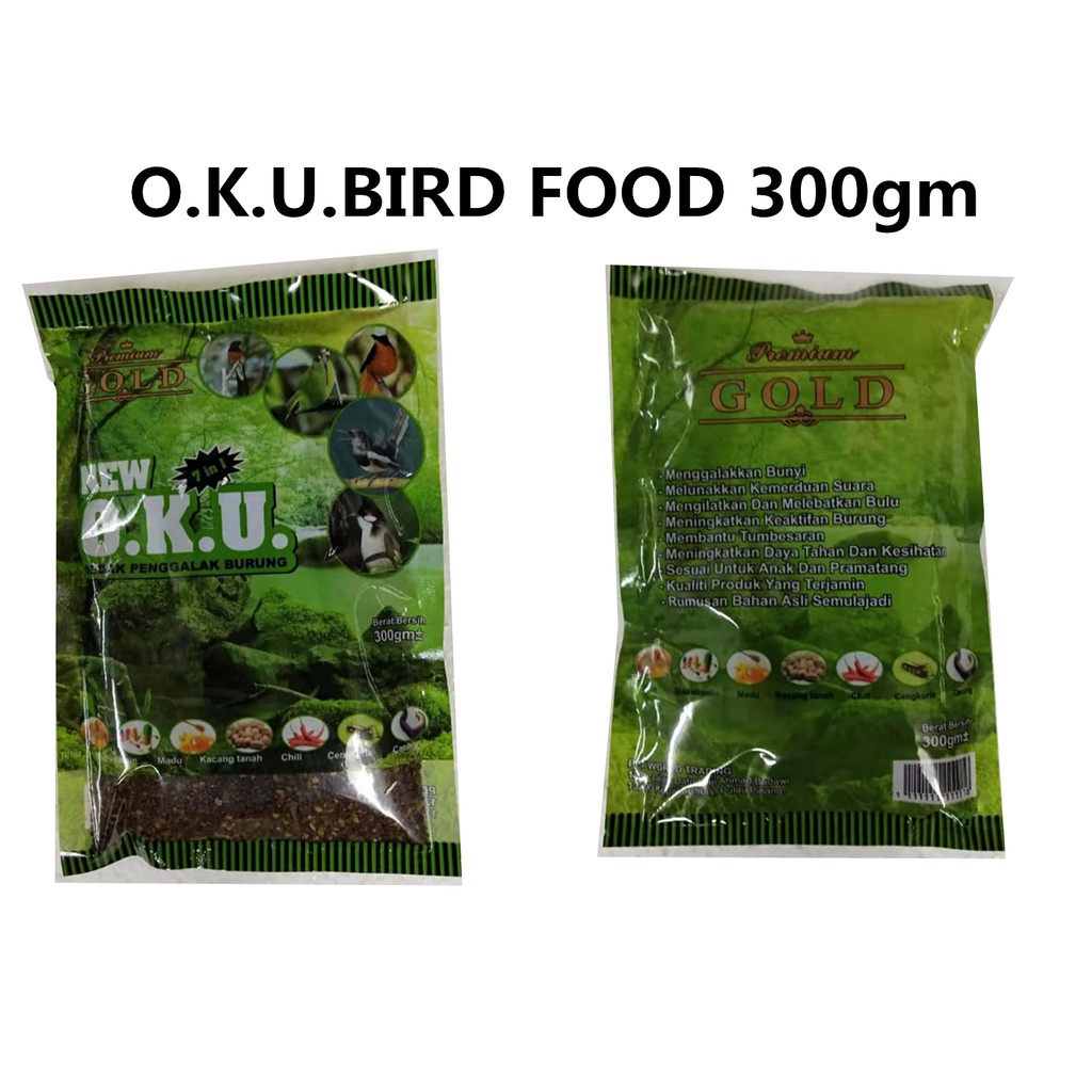 Premium Gold New O K U Dedak Penggalak Makanan Burung Bird