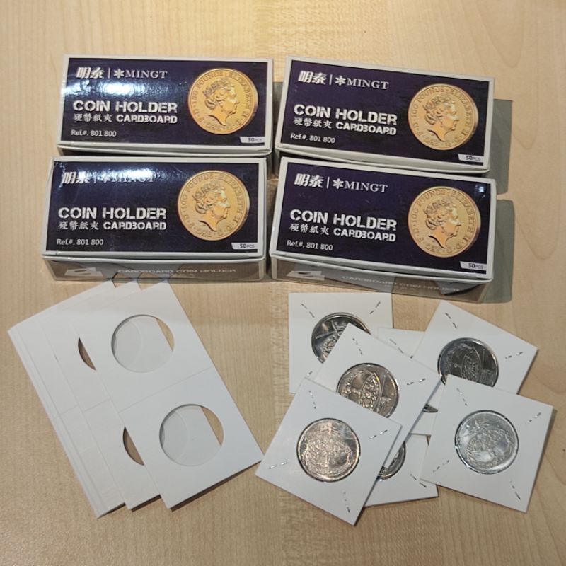 明泰 MINGT Coin Holder Cardboard Fits 50 sen 20 Sen 10 sen 1 Sen 1 Ringgit Coins Capsule