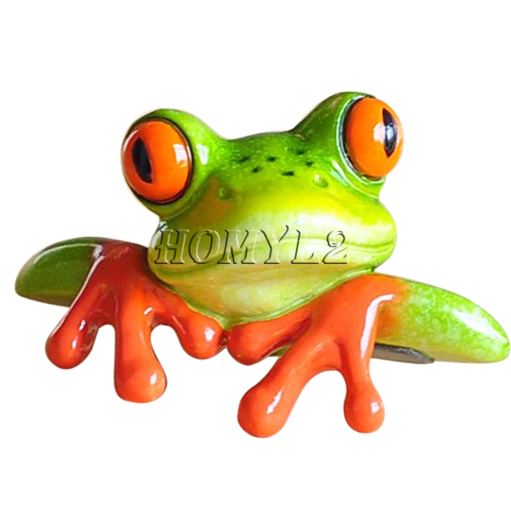 Front Style YOUOR Creative Resin Crafts 3D Frog Figurine Miniature Statue Office Desk Computer Decoration