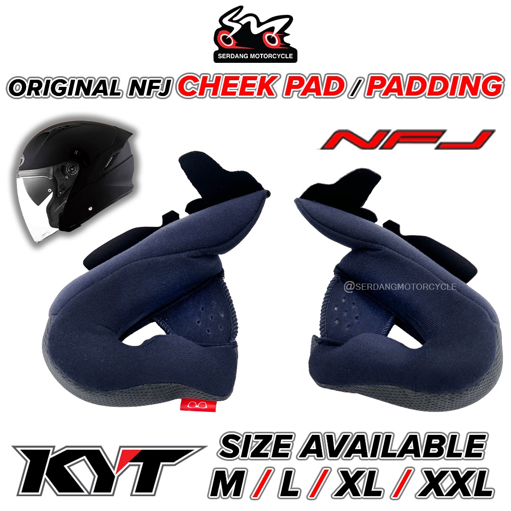 KYT NFJ Cheek Pad Padding Original Span Pipi Helmet Motorcycle