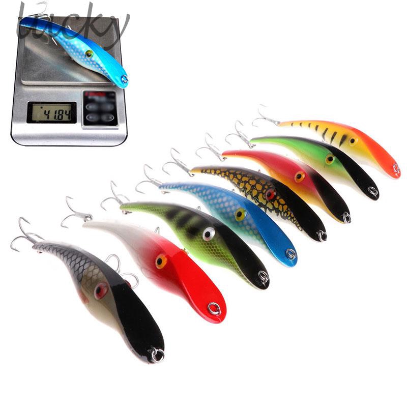 Details about / Night Plastic Fishing Lure Crank Bait Hooks Bass Fish Crankbait Tackle Useful