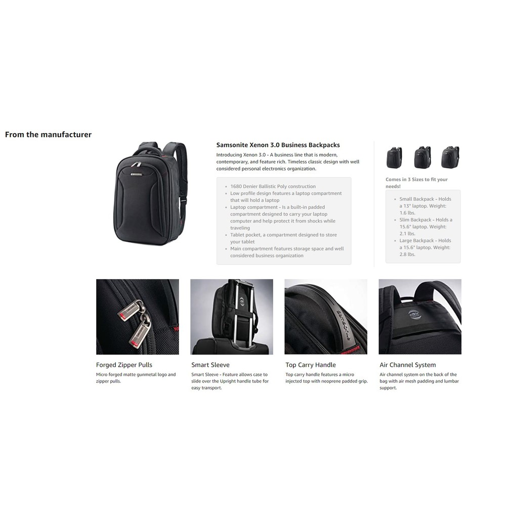 samsonite xenon 3 laptop backpack