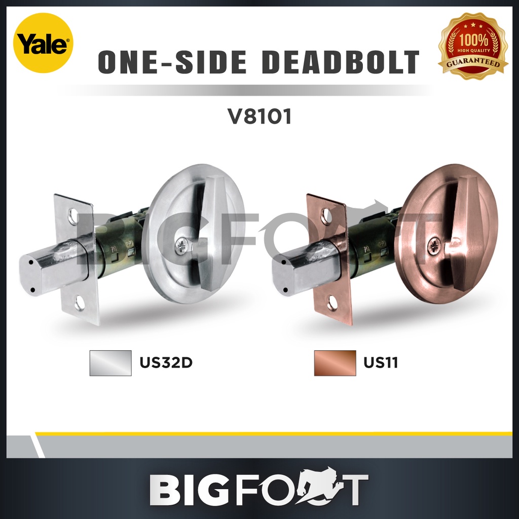 100 Original Yale V8101 Uni Latch Half Deadbolt One Side Door Lock Us32d And Us11 Tombol 7322