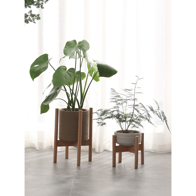 Flower Plant Gardening Rack 北欧花架十字花架子落地式花盆支架客厅木托架绿萝单个盆栽架 Shopee Malaysia