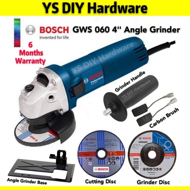 Bosch Original GWS060 4" Angle Grinder 670W Shopee Malaysia
