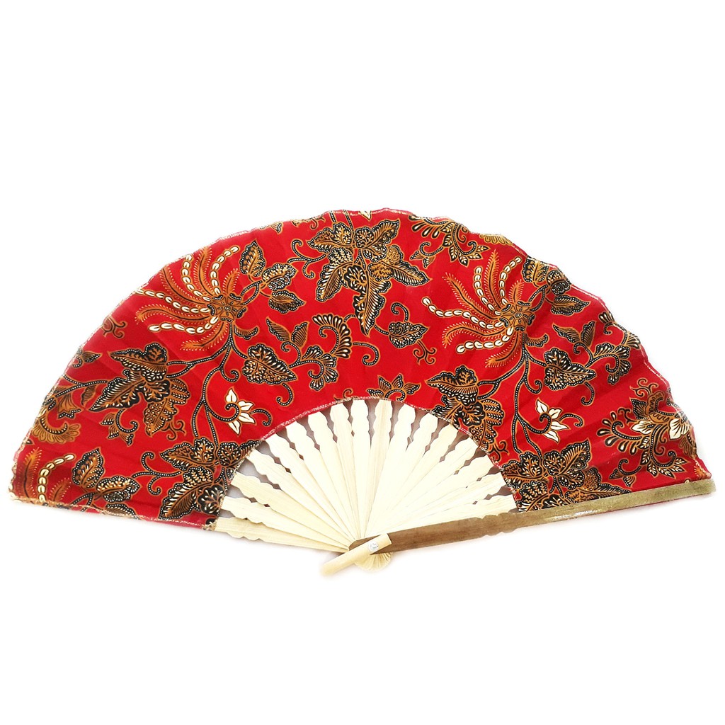 Traditional Batik Hand Fan / Kipas Tangan Batik (Large) 1 Pcs Shopee