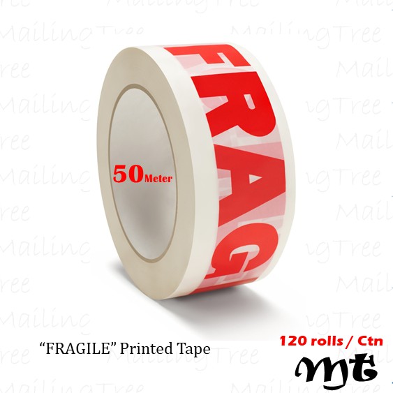 1 x FRAGILE packing print parcel tape rolls 48mm x 66M
