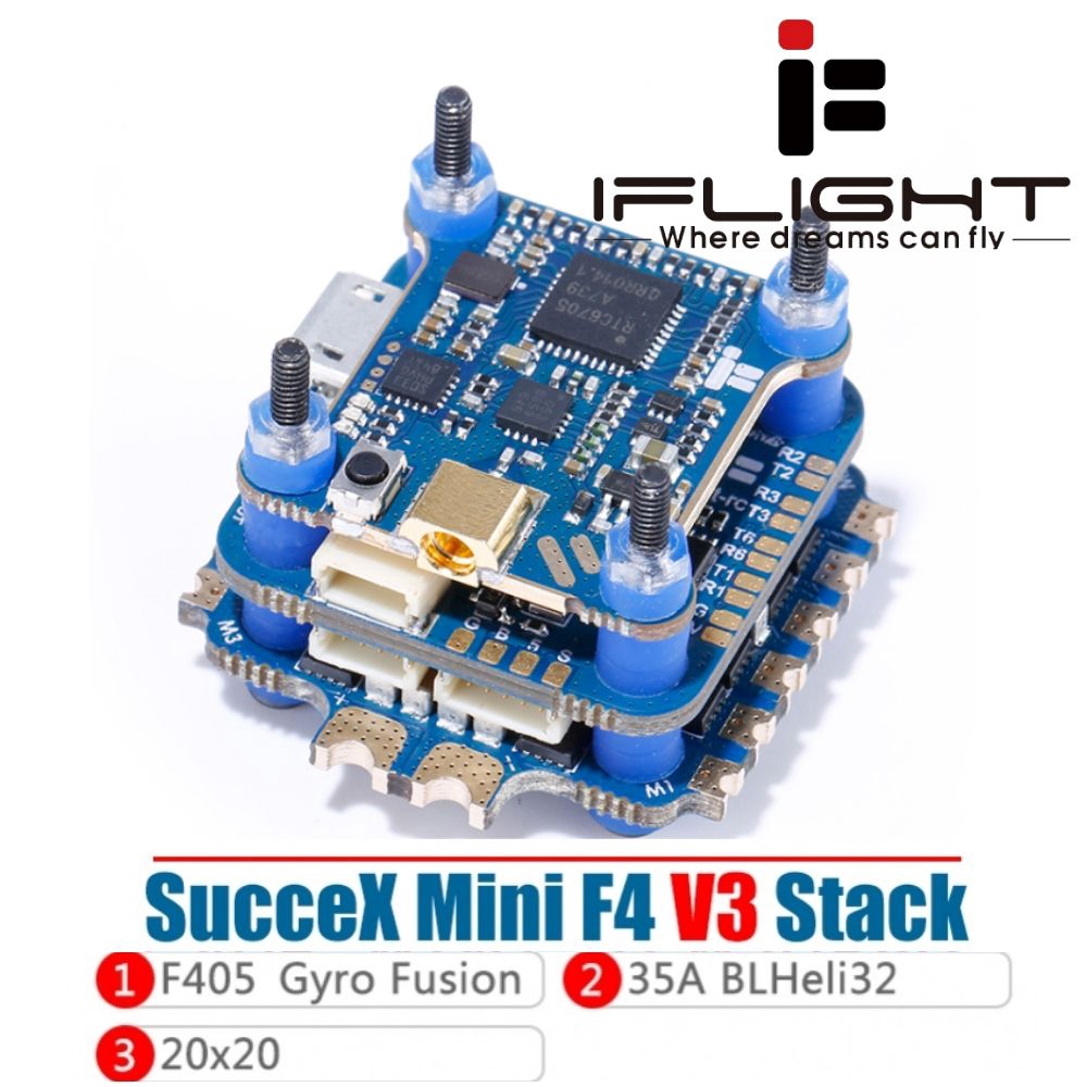 iFlight SucceX Mini (20X20) F4 V3 FC 35A Blheli_32 2-6S ESC 5.8G Dual ...