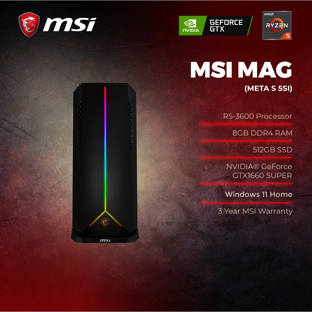 MSI MAG META S 5SI025 Gaming Desktop PC Shopee Malaysia