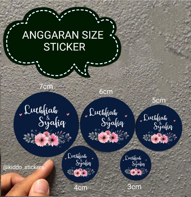 Sticker Bulat 3cm Kahwin Akikah Birthday Shopee Malaysia