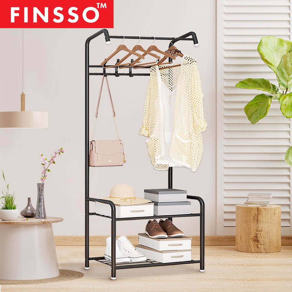 READY STOCK FINSSO: Pasha Wardrobe Cabinet/ Clothes Rack / Hanging Organizer / Baju Kabinet / Rak Baju