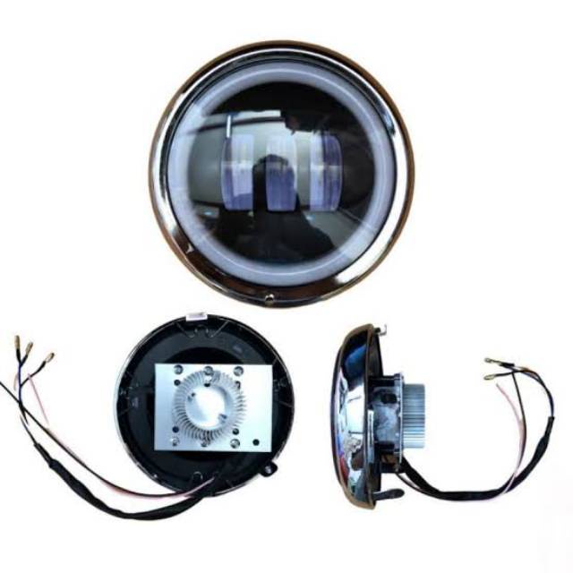 C70 daymaker angel eyes Reflector Headlights day maker c70 + angel eyes Motorcycle