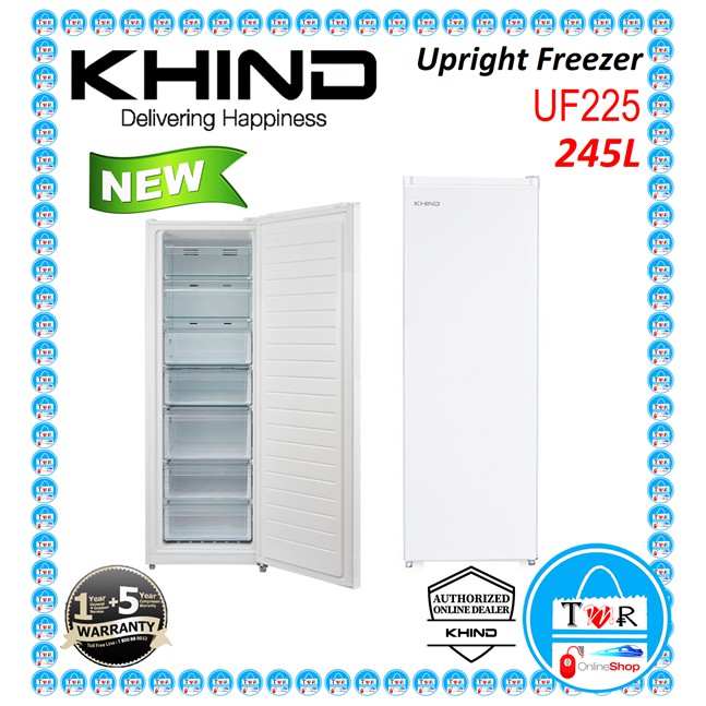 Khind 182L Upright Freezer UF163 / UF225/Mistral MUF-182 MUF182 182L/MUF-250 MUF250 250L