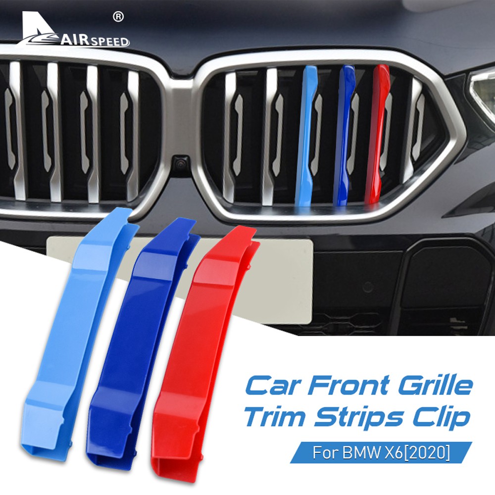 Car Front Grill Stripes Covers For Bmw X6 G06 2020 Accessories Motorsport Decoration Clips Trim Stickers Car Styling Shopee Malaysia
