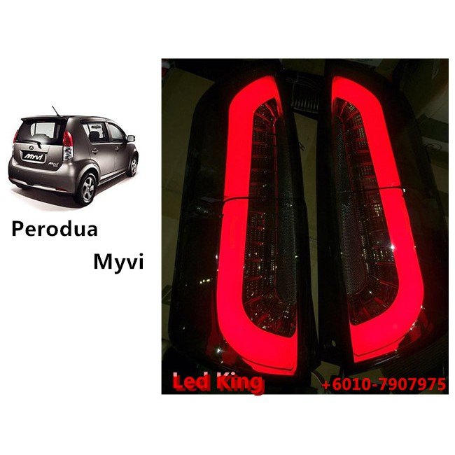 Ready Stock Perodua Myvi Se 05 10 Tail Lamp Light Bar Smoke Black Set