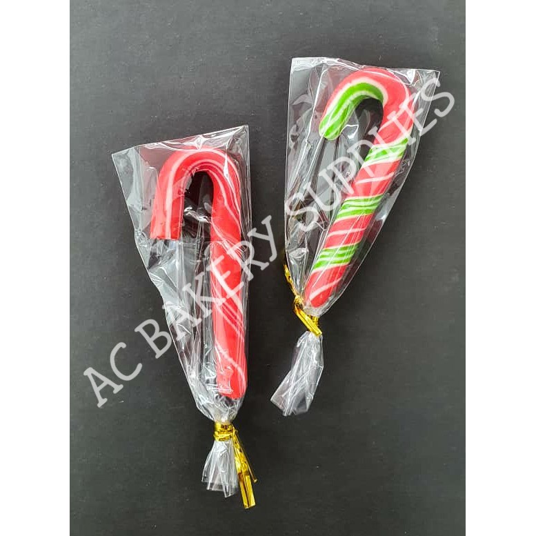 [HALAL] Mini Christmas Candy Canes for Cakes and Cupcakes 1pc Shopee