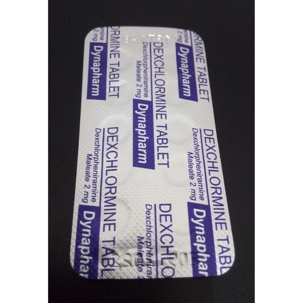 Dexchlormine Tablet Dexchlorpheniramine Maleate 2mg 10pcs Ubat Anti Alahan